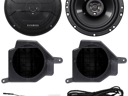 (2) Hifonics ZS653 Speakers+Enclosures Fits 2020+ Jeep Gladiator 18+ Wrangler JL For Sale