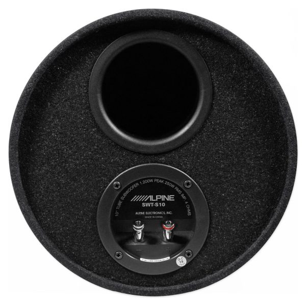 ALPINE SWT-S10 1200w 10  Car Audio Subwoofer in Bass Tube Enclosure 4-Ohm Sub Online Sale