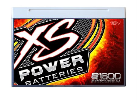 XS Power S1600 16V Lightweight AGM Battery with 3 8  Stud Terminal, Max 2000Amps For Sale