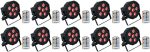 (10) Rockville BATTERY PAR 6RF Rechargeable RGBWA+UV Wireless DMX Lights+Remotes Fashion