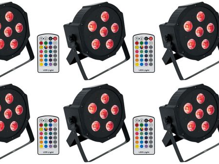 (10) Rockville BATTERY PAR 6RF Rechargeable RGBWA+UV Wireless DMX Lights+Remotes Fashion