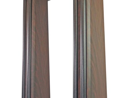 2) Rockville SS36D Premium Dark Wood Grain 36  Home Speaker Stands Up to 100Lbs Online now