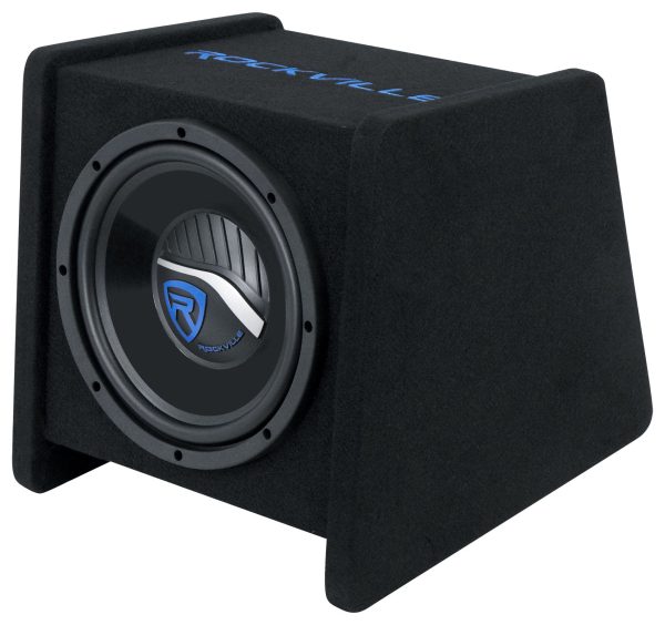 Rockville RV10P 10  500w Car Audio Subwoofer in Vented Sub Enclosure Box - 4 Ohm Cheap