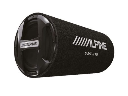 ALPINE SWT-S10 1200w 10  Car Audio Subwoofer in Bass Tube Enclosure 4-Ohm Sub Supply