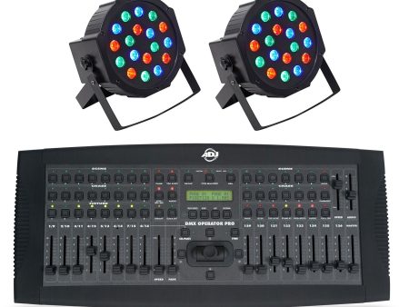 American DJ ADJ DMXOPERATOR PRO 136-Channel DMX Lighting Controller+2) Up-Lights Supply