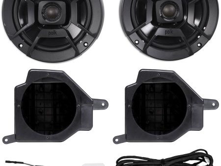 2) Polk DB652 6.5  Speakers+Enclosures Fits 2020+ Jeep Gladiator 18+ Wrangler JL Supply