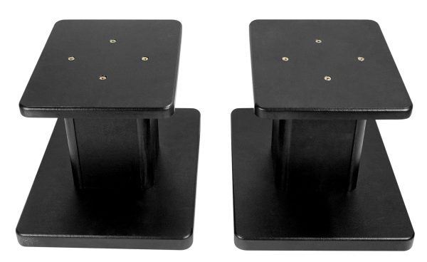 2 Rockville RHT8B Computer Bookshelf Desktop Speaker Studio Monitor Stands-Black Fashion