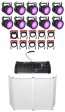 (10) Chauvet DJ COREpar UV 120 ILS UV COB D-Fi DMX Par Lights+Facade+Controller Fashion