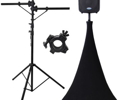 Rockville RVLS1 Lighting Tree Light Stand + Scrim Werks SWLTPSBLK Black Cover Discount