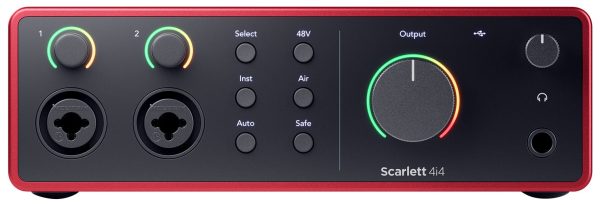 Focusrite Scarlett 4i4 4th Gen Studio Recording USB Audio Interface+Microphone Online Hot Sale