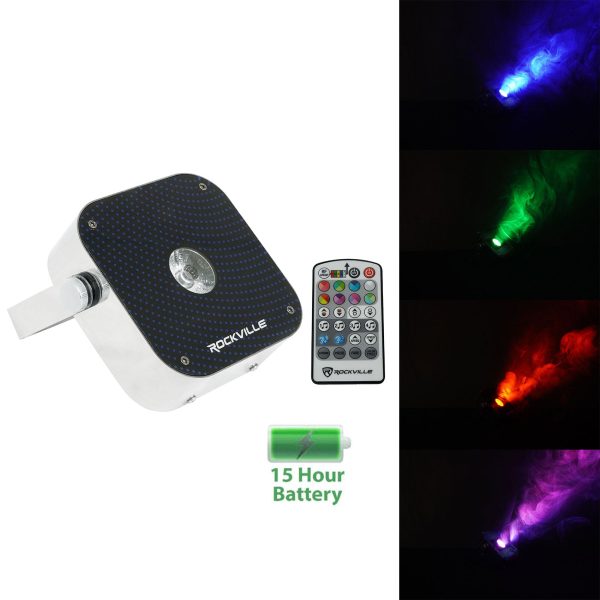 (3) Rockville Mini RF1 V2 RGBWA+UV DMX DJ Party LED Wash Lights+4-Ch RF Remote Online now