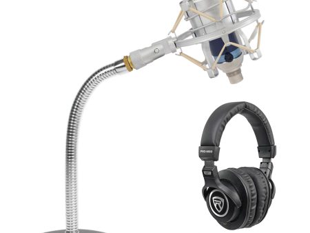 Blue Spark Digital Lightning Podcasting Podcast Kit w  Mic+Headphones+Gooseneck Sale