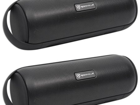 2 Rockville RPB25 40w Portable Outdoor Bluetooth Speakers w USB+Wireless Linking on Sale