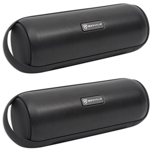 2 Rockville RPB25 40w Portable Outdoor Bluetooth Speakers w USB+Wireless Linking on Sale