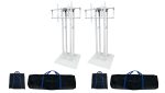 2) Rockville RTP33-TV Pro Totem DJ Speaker Lighting Stands w Detachable TV Mount Online Hot Sale