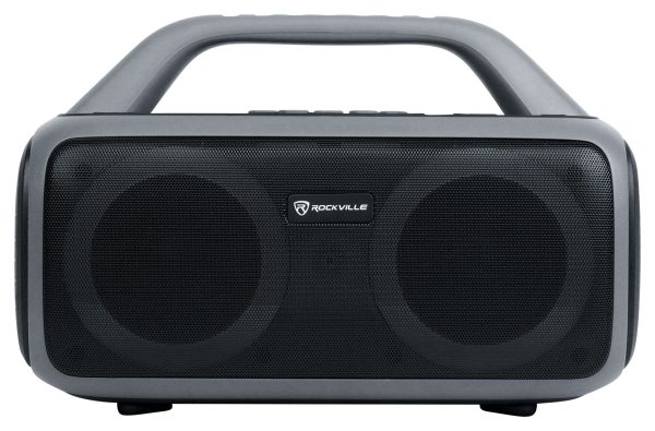 (2) Rockville RRB50 Portable Bluetooth Speakers w LED+Wireless Stereo Linking Supply