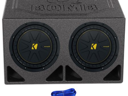 (2) Kicker 50CWCD104 CompC 10  DVC Subwoofers+Vented Sub Box Enclosure CWCD104 on Sale