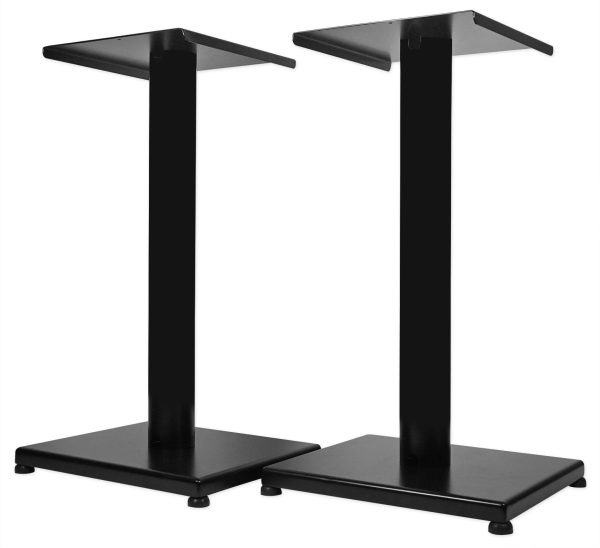 Pair Rockville RS21B 21 inch Steel Bookshelf Speaker Studio Monitor Stands - Black Sale