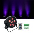 (10) Rockville BATTERY PAR 6RF Rechargeable RGBWA+UV Wireless DMX Lights+Remotes Fashion