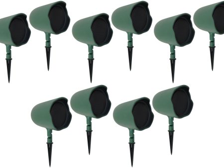 (10) JBL GSF6-GN 6.5  Landscape Ground Stake Wall 70v Commercial Speakers+Amp Hot on Sale