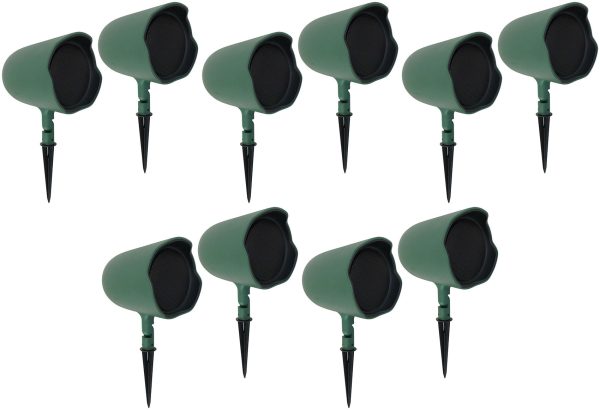 (10) JBL GSF6-GN 6.5  Landscape Ground Stake Wall 70v Commercial Speakers+Amp Hot on Sale