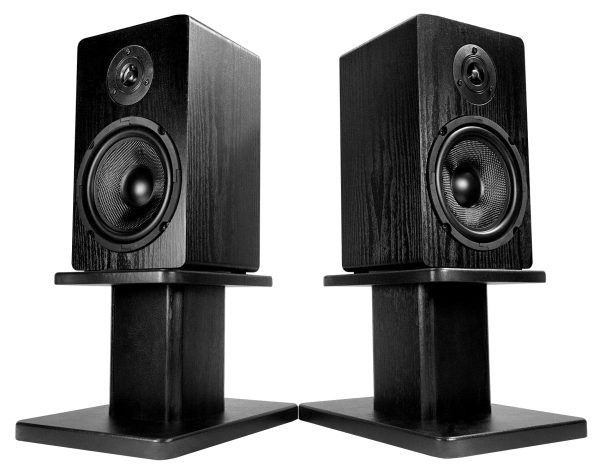 2 Rockville RHT8B Computer Bookshelf Desktop Speaker Studio Monitor Stands-Black Fashion