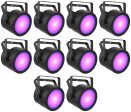 (10) Chauvet DJ COREpar UV 120 ILS UV COB LED D-Fi USB DMX Par Can Wash Lights For Cheap