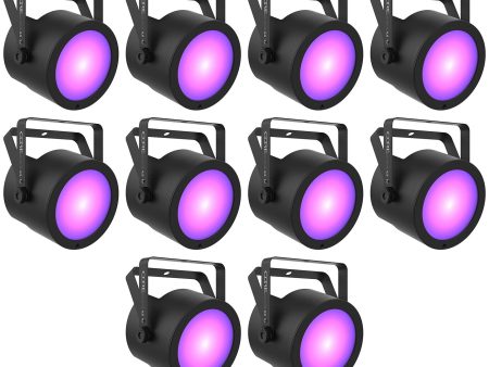 (10) Chauvet DJ COREpar UV 120 ILS UV COB LED D-Fi USB DMX Par Can Wash Lights For Cheap