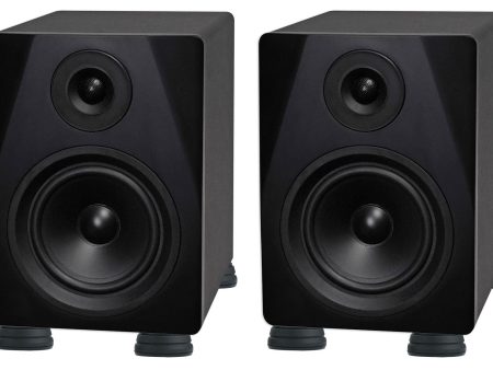 (2) Rockville DPM5B 5.25  Powered Studio Monitor Speakers and Isolation Feet Pads Online now