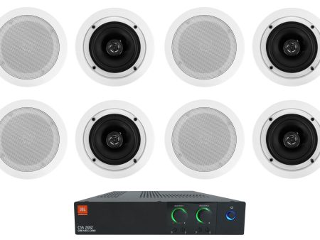 JBL CSA 280Z 2 x 80w Commercial 70v Amplifier Amp+(8) 5.25  Ceiling Speakers on Sale