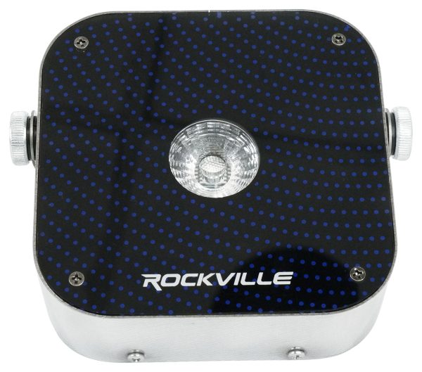 (2) Rockville Mini RF1 V2 RGBWA+UV DMX DJ Party LED Wash Lights+4-Ch RF Remote For Discount