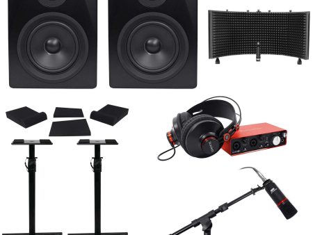 Focusrite SCARLETT SOLO STUDIO 2nd Gen Interface+Mic+Headphones+Monitors+Stands Fashion