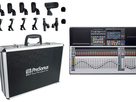 Presonus STUDIOLIVE 32S 32-Channel 22-Bus Digital Mixer+Free DM-7 Drum Mics Hot on Sale