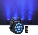 10 Rockville RockPAR TRI LED RGB Compact Par Can DJ DMX Wash Lights+Remote Black Supply