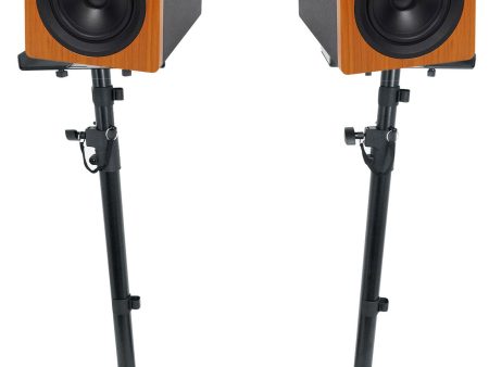 (2) Rockville DPM5C 5.25 inch 150W Powered Studio Monitor Speakers and Adjustable Stands Supply