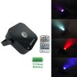 (3) Rockville Mini RF1 V2 Black RGBWA+UV DJ Party LED Wash Lights+4-Ch RF Remote Supply