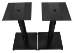 Pair Rockville RS21B 21 inch Steel Bookshelf Speaker Studio Monitor Stands - Black Sale