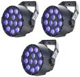 3 Eliminator Mini Par UV LED DMX Par Can Blacklights For DJ Stage Clubs Bars ADJ Hot on Sale