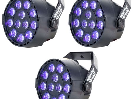 3 Eliminator Mini Par UV LED DMX Par Can Blacklights For DJ Stage Clubs Bars ADJ Hot on Sale