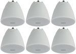 6) Rockville PEN-40T White 4  70V Hanging Pendant Speakers Commercial Restaurant Hot on Sale