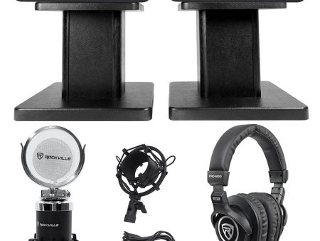 Rockville Home Studio Recroding Kit w Interface+Monitors+Stands+Mic+Headphones Discount