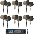 (12) JBL GSF6-TN 6.5  Landscape Ground Stake Wall 70v Commercial Speakers+Amp Online Sale