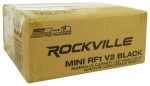 (3) Rockville Mini RF1 V2 Black RGBWA+UV DJ Party LED Wash Lights+4-Ch RF Remote Supply