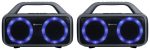 (2) Rockville RRB50 Portable Bluetooth Speakers w LED+Wireless Stereo Linking Supply