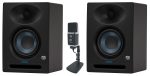 (2) Presonus Eris Studio 5 Powered 5  Studio Monitors+Warm Audio Script USB Mic For Cheap