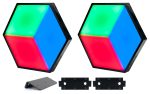 2 American DJ 3D VISION PLUS DMX RGB LED Panels+Rigging Bar+Clamps For Stage Bar Supply