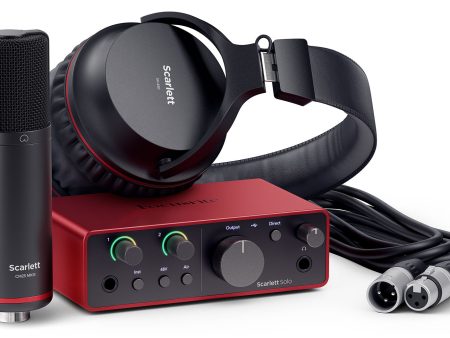 Focusrite Scarlett Solo Studio 4th Gen Recording Interface+Mic+Pop Filter+Cable Online Hot Sale