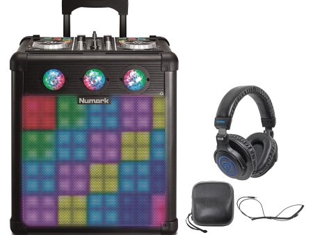 Numark PartyMix Pro Bluetooth Speaker w  DJ Controller + Light Show + Headphones Hot on Sale