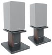 (2) 8” Dark Wood Bookshelf Speaker Stands For Klipsch KB-15 Bookshelf Speakers Online now