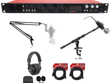 Focusrite SCARLETT 18I20 2nd G USB Audio Interface+Boom+Mic+Headphones+Cables Cheap